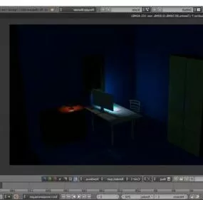 Room Dark Scene 3d model