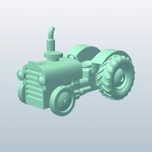 Lowpoly Farm Tractor Vehicle 3d model Lowpoly Farm Tractor Vehicle 3d model