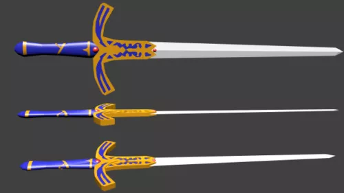 Saber Excalibur Weapon Swords 3d model Saber Excalibur Weapon Swords 3d model