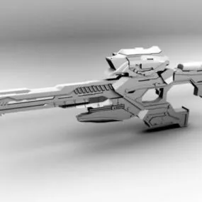 Sci-fi Alien Sniper Gun 3d model