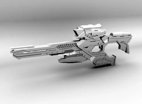 Sci-fi Alien Sniper Gun 3d model Sci-fi Alien Sniper Gun 3d model