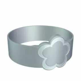 Flower Bracelet Jewelry 3d model