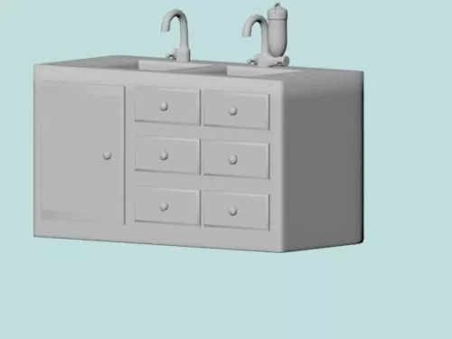 Bathroom Vanity Sink With Faucet 3d model