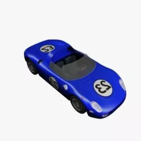 Racing Car Blue Color 3d model
