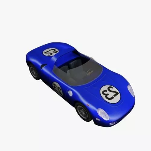 Racing Car Blue Color 3d model Racing Car Blue Color 3d model
