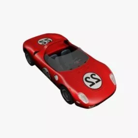 Racing Car Red Paint 3d model