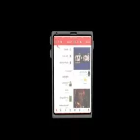 Smartphone With Case 3d model