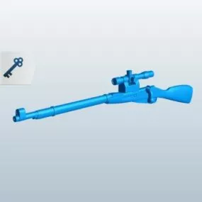 Modern Sniper Rifle Gun 3d model
