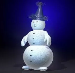 White Snowman 3d model