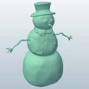 Snowman Printable Character 3d model