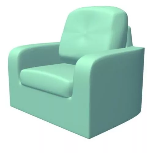 Simple Curved Reception Desk 3d model