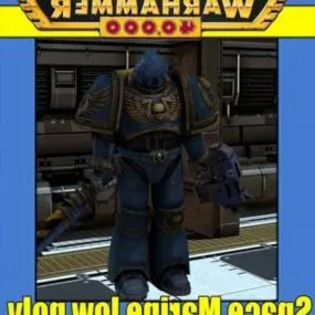 ultramarine warhammer 3d model