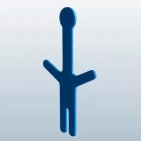 Simple Stick Figurine 3d model