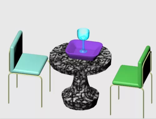 Table Chairs Lowpoly 3d model Table Chairs Lowpoly 3d model