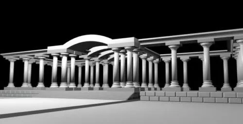 Ruines Ancient Building 3d model