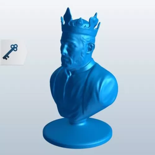 Man Bust Head Statue 3d model