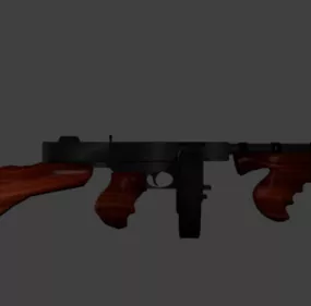 Vintage Thompson Gun 3d model