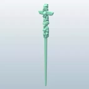 Totem Pole Figurine 3d model