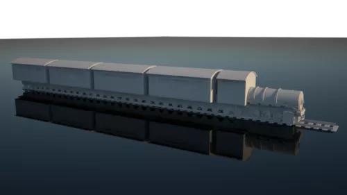 Old Cargo Train 3d model Old Cargo Train 3d model