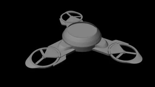 Futuristic Scout Drone With Robot Arm 3d model