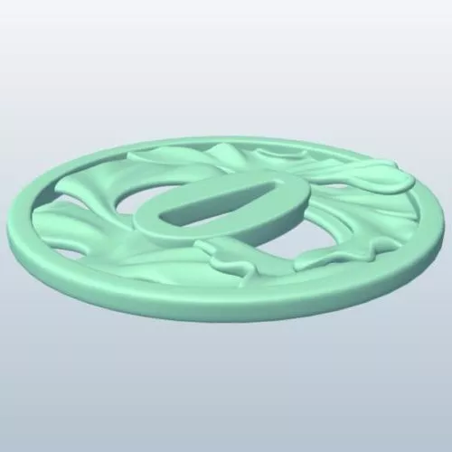 Tsuba Hand Guard Decor 3d model Tsuba Hand Guard Decor 3d model