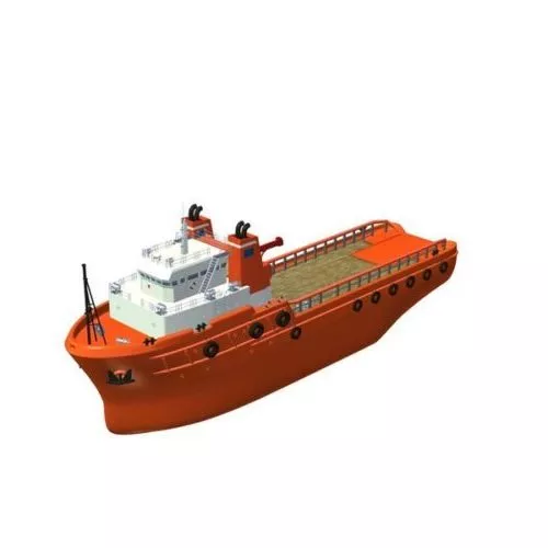 Lowpoly Tugboat 3d model