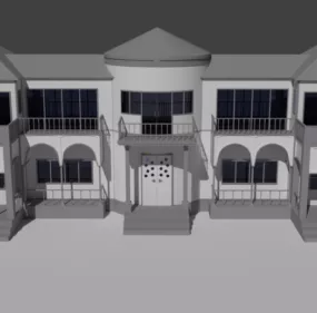 Tulip Palace Building 3d model