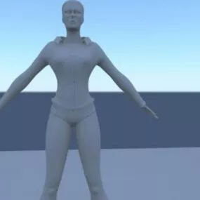 Female Girl Character 3d model