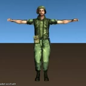 Vietnam War Soldier 3d model