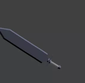 Lowpoly Anime Warrior Sword 3d model