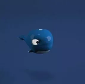 Whale Cartoon Concept 3d model