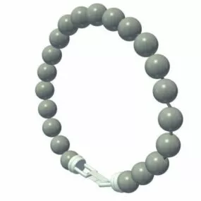 White Pearl Bracelet 3d model