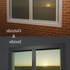 Window Apartment Building 3d model
