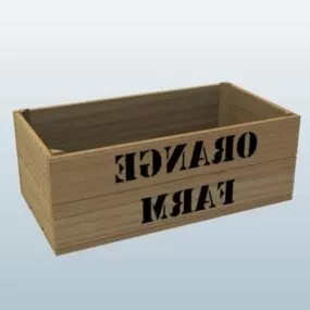Wooden Fruit Crate V1 3d model