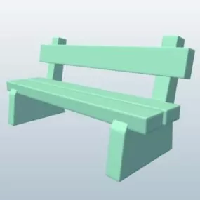 Wooden Bench Lowpoly 3d model