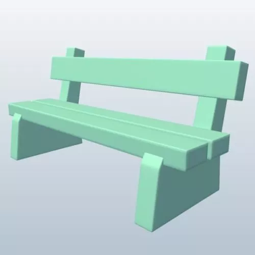 Park Bench Street Stuff 3d model