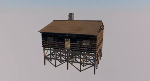 Three Story Small House 3d model