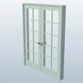 Double Mullion Door 3d model