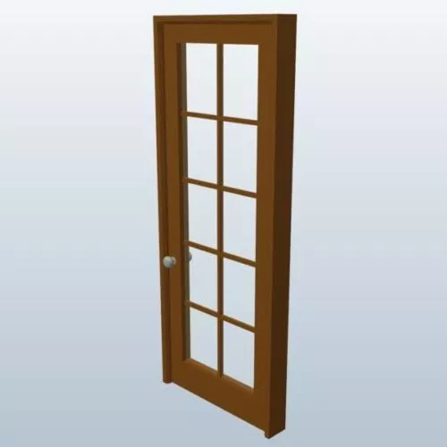 French Mullion Door 3d model French Mullion Door 3d model