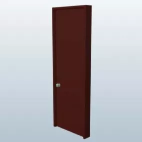 Slab Door Cherry Color 3d model