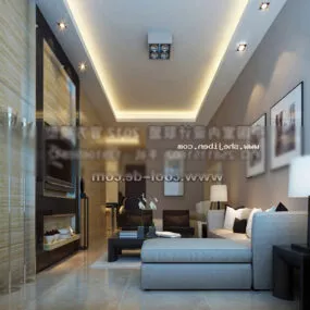 Modern Ceiling Of Living Room 3d model