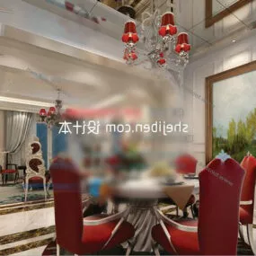 European Restaurant Decor 3d model
