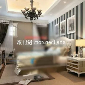 Bedroom With Full Furniture 3d model