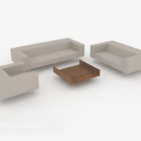 Simple Home Grey Combination Sofa V1 3d model