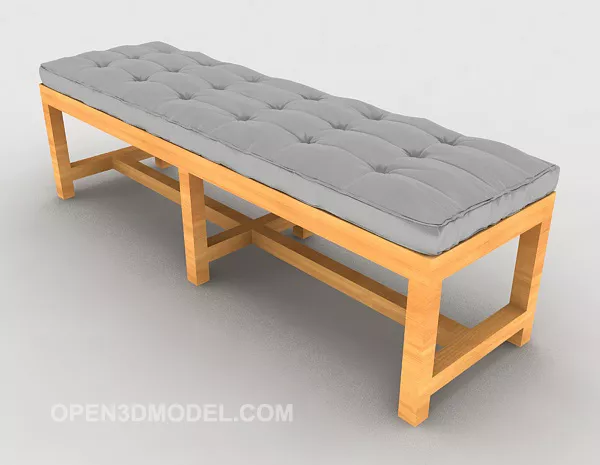 Settee Bench Upholstered 3d model