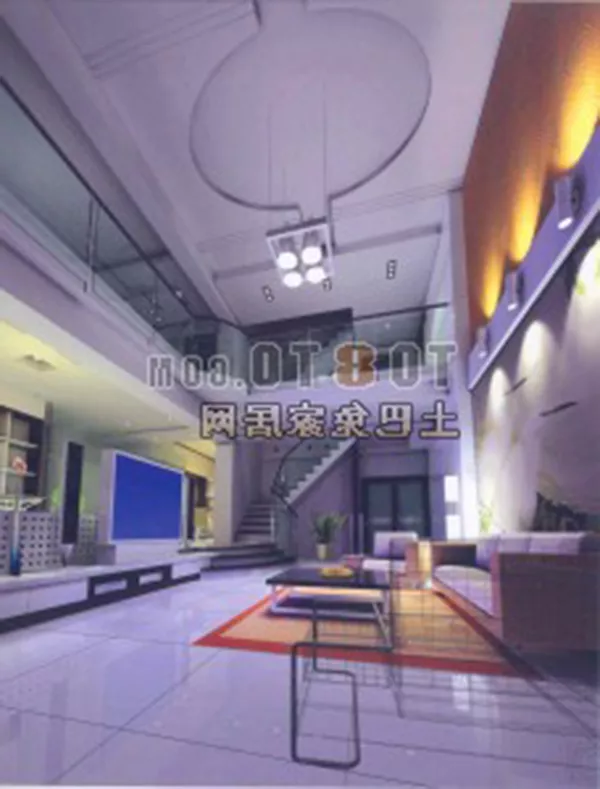 Living Room White Ceiling Interior 3d model Living Room White Ceiling Interior 3d model
