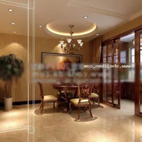 Restaurant Warm Tone Furniture 3d model