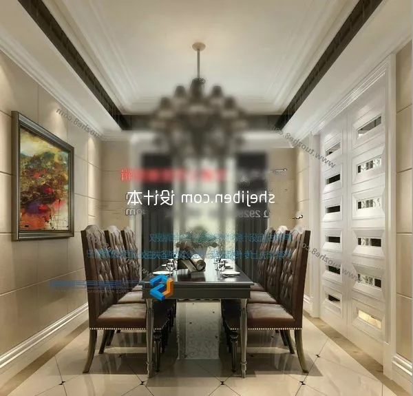 European Dinning Space For Apartment 3d model European Dinning Space For Apartment 3d model