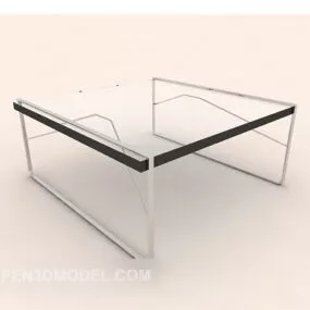 Simple Home Glass Coffee Table 3d model
