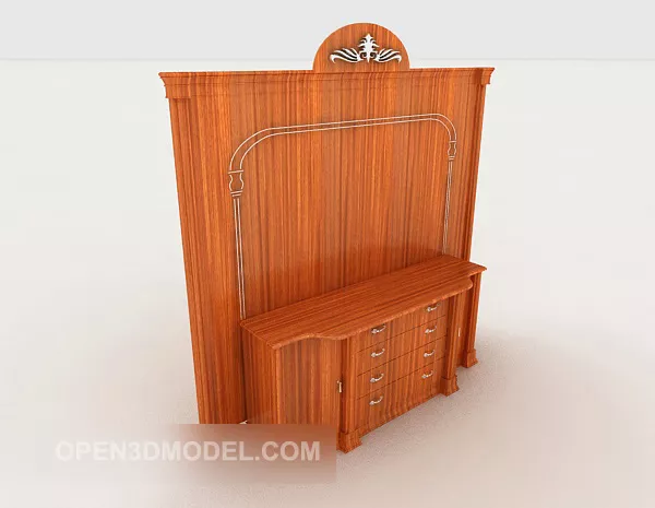 Classic Wood Tv Cabinet 3d model Classic Wood Tv Cabinet 3d model